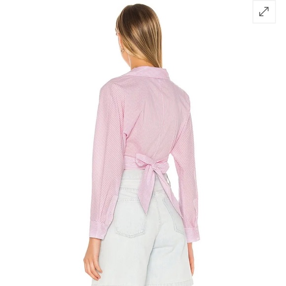 L’académie pink and white striped poplin top - Picture 2 of 10